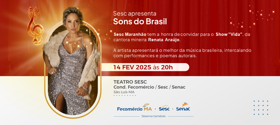 Sucesso em BH, Renata Araújo celebra clássicos da MPB com show único e inédito em São Luís